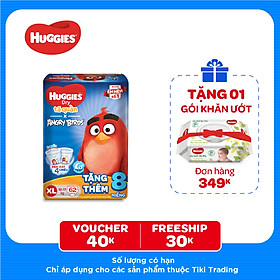 Tã Quần Huggies Dry Gói Cực Đại Angry Birds Phiên Bản Giới Hạn XL62 (62 Miếng) - Tặng 8 Miếng