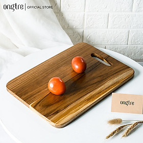 Mua Thớt gỗ Teak ONGTRE cao cấp hình chữ nhật  tròn tay cầm chống mùn  mốc an toàn  thân thiện với môi trường