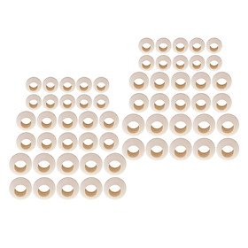 60pcs Wood Beads Natural Wooden Unpainted Large Hole 20 25 30mm DIY Jewelry