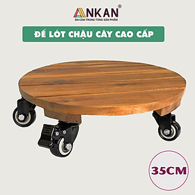 Đế Lót Chậu Cây Có Bánh Xe Cao Cấp Đường Kính 35cm Tải Trọng 150Kg, Để Di Chuyển Chậu Cây Thường Xuyên