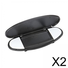 2x Sun Visor Mirror Frame Cover Plates For MINI R55 R56 R60 2007-2014 Black