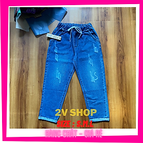 Quần Baggy Jean Nữ Trơn M30