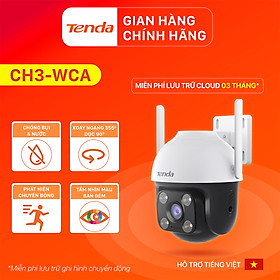 [Hàng hot ] Camera Wifi Ngoài Trời Xoay 360° Tenda CH3 Độ Phân Giải 1080P/2MP đàm thoại 2 chiều, ban đêm có màu - Hàng chính hãng