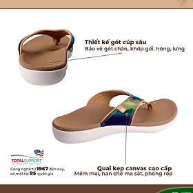 Dép xỏ ngón sức khỏe nữ Spenco Yumi Monet Aqua - Công nghệ đế Total Support