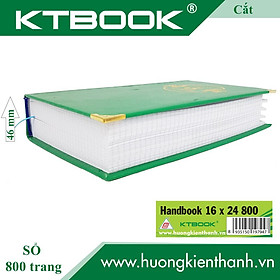 SỔ GHI CHÉP BÌA DA KTBOOK HANDBOOK CAO CẤP 800 trang size 16 x 24 cm ruột