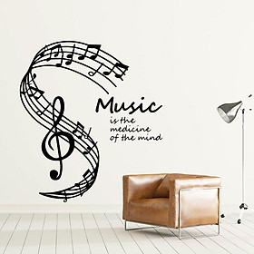 Mua Decal dán tường Âm nhạc mẫu số 14 AmyShop - Music is the medicine of the mind
