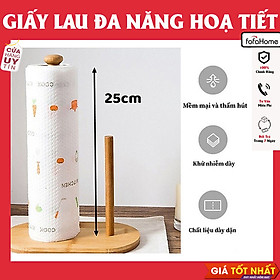 Cuộn Giấy Lau Nhà Bếp Đa Năng Có Thể Tái Sử Dụng Nhiều Lần Tiện Dụng, Tiết Kiệm Thấm Hút Nhanh