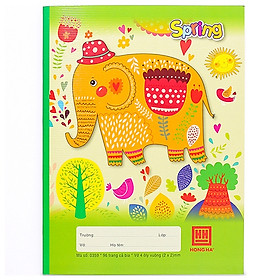 Bộ 5 Vở Class Four Season 4 Ôly Vuông (96 Trang) - 0359 - Mẫu 3 - Spring - Xanh Lá