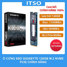 Ổ cứng SSD Gigabyte 128GB M.2 PCIe NVMe Gen3x4 - Hàng chính hãng