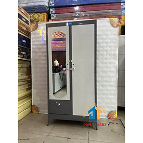 Mua Tủ sắt quần áo cao 1m8 ngang 90cm màu xám trắng