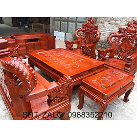 Mua Bộ bàn ghế gỗ phòng khách giả cổ nghê khuỳnh gỗ hương đá