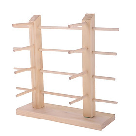 Double Row DIY Demountable Wood Sunglasses Display Stand Shelf Rack