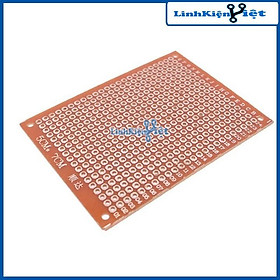 Combo 5 Tấm PCB Phíp Đồng Đục Lỗ 5x7Cm ( nâu ) Hàn mạch thủ công