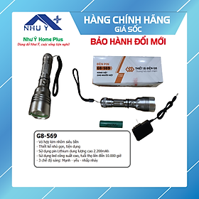 Đèn pin cầm tay G8-569 hợp kim nhôm siêu sáng, siêu bền