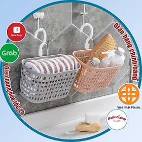 Mua Rổ treo bồn rửa chén  nhà tắm có móc Việt Nhật (3241) - Rổ nhựa có móc treo đồ đa năng tiện ích _ Br01441