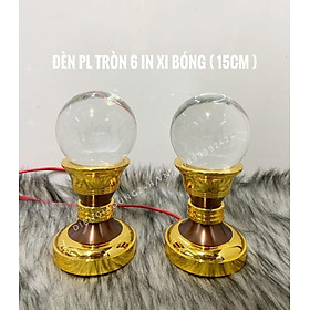 Mua ĐÈN THỜ PHA LÊ CAO CẤP TRÒN 6 IN XI BÓNG (15cm) 1 CẶP