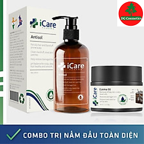Combo Nấm Da Đầu Ezema 50 và Dầu Gội Dược Liệu Antisol - Hiệu Quả Nhanh, Chiết Xuất Từ Gurjun Ấn Độ
