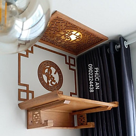Mua Bàn thờ treo tường chung cư giá rẻ 4P60CVGR Size 60 x 40 trọn bộ đầy đủ y như trong hình tại Quảng Ninh