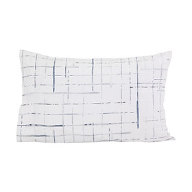 Mua Vỏ gối nằm DALTON vải cotton mềm mịn  vỏ nền trắng phối họa tiết caro xanh nhạt  kích thước 50x70cm | Index Living Mall - Phân phối độc quyền tại Việt Nam