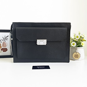 Ví cầm tay Homme Venezia - Saffiano Leather With Finger Lock Handbag