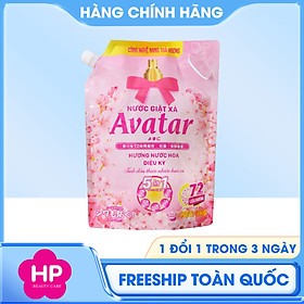 Nước Giặt Xả 5 Trong 1 Hương Hoa Cỏ Lưu Hương 72h Avatar (Túi 3kg)