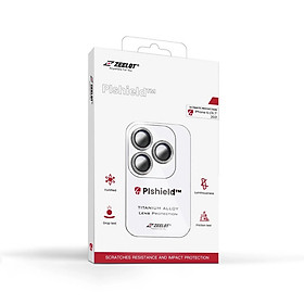 Dán cường lực bảo vệ camera dành cho iphone 13 pro max/13 pro/iphone 13/13 mini zeelot pishield titanium alloy viền màu - hàng nhập khẩu