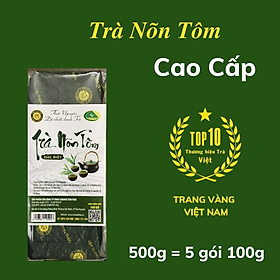 Trà nõn tôm cao cấp 5 gói 100g trà thái nguyên trà xanh tâm thái an nhiên chè nõn tôm thái nguyên 500g