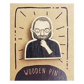 Huy Hiệu Cài Áo Gỗ Steve Jobs PS015