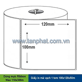 Mua Giấy in mã vạch 1 tem 100x120x100m  bo góc