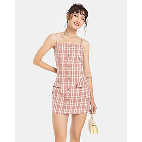 Đầm Ngắn Thời Trang JUNO Form A Có Nút JNDNG005