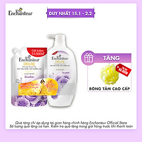 Sữa tắm nước hoa Enchanteur Sensation 900gr + Túi Sữa tắm 450gr NYP