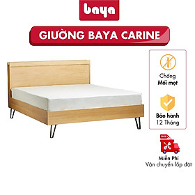Mua Giường Ngủ Đôi Phong Cách Bắc Âu BAYA CARINE Được Làm Từ Chất Liệu Veneer Sồi  MDF Và Chân Giường Bằng Kim Loại Chắc Chắn