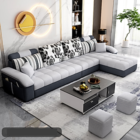 Sofa Góc L Phong Cách Hiện Đại Mẫu Mới 2022, Ghế Sofa Góc Kích Thước 2m8 x 1m6 Mã HG-01