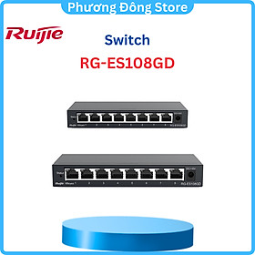 Mua Bộ Chia Mạng 8 Cổng Sắt 1000Mbps RUIJE RG-ES108GD - Switch 8 Port Gigabit - Hàng Chính Hãng