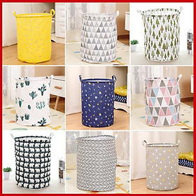 Giỏ Đựng Đồ, Sọt Vải Đựng Quần Áo Phong cách Hàn Quốc , Chống Thấm Nước ,Tiện Ích Nhà Cửa, Hoạ tiết Vintage - Hàng Chính Hãng MINIIN - Ngẫu nhiên