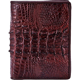 Ví nam da cá sấu đan viền gai đuôi kiểu đứng Huy Hoàng