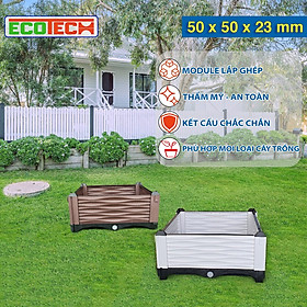 CHẬU GHÉP THÔNG MINH 50x50x23 Cm: Thẩm mỹ, kết cấu chắc, dễ lắp đặt, phù hợp mọi cây trồng đô thị.