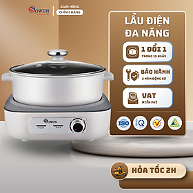 Mua Nồi Lẩu Điện SOWUN SW6023 5L Hàng Chính Hãng  Đế Tách Rời Chống Dính Có Thể Chiên Xào Nấu Hoặc Dùng Để Ăn Lẩu