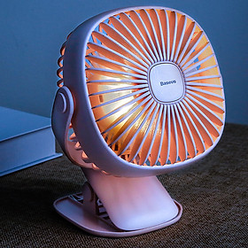 Mua Quạt mini Baseus để bàn xoay 360 độ kiêm kẹp kiêm đen ngủ siêu tiện lợi