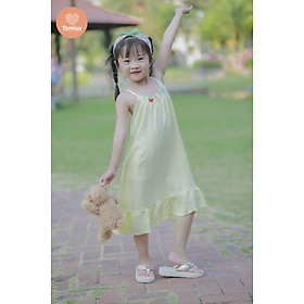 Đầm Cổ Yếm 2 Dây Bé Gái Tamiuy Thiết Kế Thời Trang Dễ Thương Chất Vải Cotton Mềm Mịn Mặc Mùa Hè