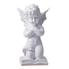 Resin Sculpture Cherub Praying Figurine Figure Ornament Baby Angel Statue