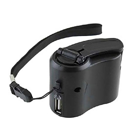 Dụng cụ sinh tồn khẩn cấp ngoài trời USB tay quay sạc điện thoại thể thao thiết bị cắm trại di động