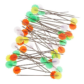50 Pieces Boxed Straight Flower Head Sewing Pins Patchwork Pins Decorative Pin Sewing DIY Quilting Crafts Dressmaking Tool