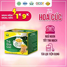 Trà Hoa Cúc hộp 30 x 3gram Túi Lọc của Siêu Thị Thiên Nhiên giúp ngủ ngon, tốt cho tim mạch