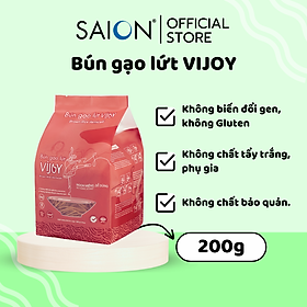 Bún Gạo Lứt VIJOY 200g Làm Từ Gạo Lứt Huyết rồng cao cấp- Bún Gạo Lứt Healthy - Giàu Dinh Dưỡng - Ăn Kiêng - Saion Official