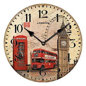 Stylish Round Wall Clock for Bedroom Study Office Christmas Birthday Gift Home Decoration