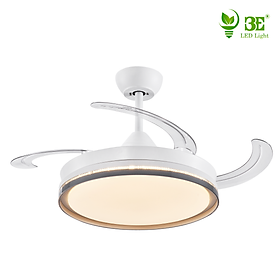 Mua Quạt Trần Đèn Ốp Trần 3E Công Suất 39W 72W 6 Cấp Độ Gió 3 Chế Độ Đèn Kèm Điều Khiển Trang Trí Phòng Hiện Đại - Hàng Chính Hãng