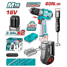 Mua BỘ COMBO 3 TRONG 1 MÁY KHOAN DÙNG PIN 16V MODEL TDLI16681 100W TOTAL TCKLI1638 - HÀNG CHÍNH HÃNG