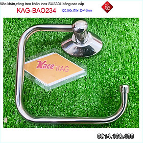 Mua Vòng treo khăn Inox Bảo KAG-BAO234  máng treo khăn khô bồn tắm đứng SUS304 dập khuôn thiết kế tuyệt đẹp tiện dụng