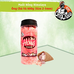 Hũ Muối Hồng Himalaya Ông Chà Và 600g (Size 2mm - 5mm) - Himalayan Pink Salt 600g